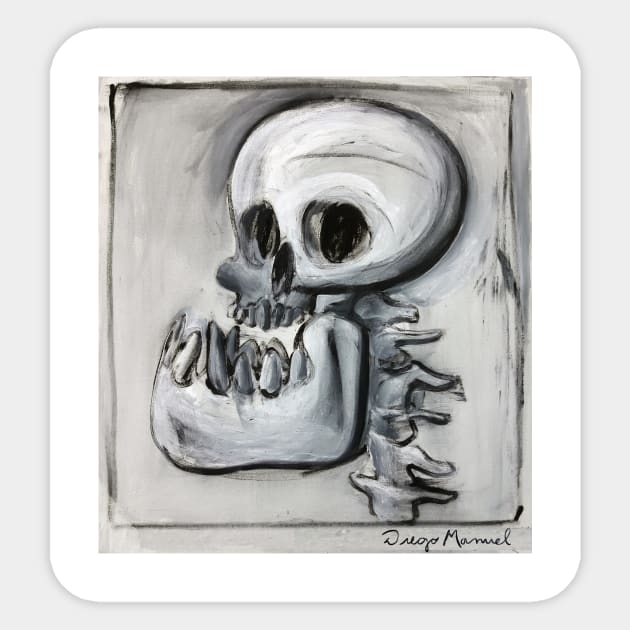 Skull laugh Sticker by diegomanuel